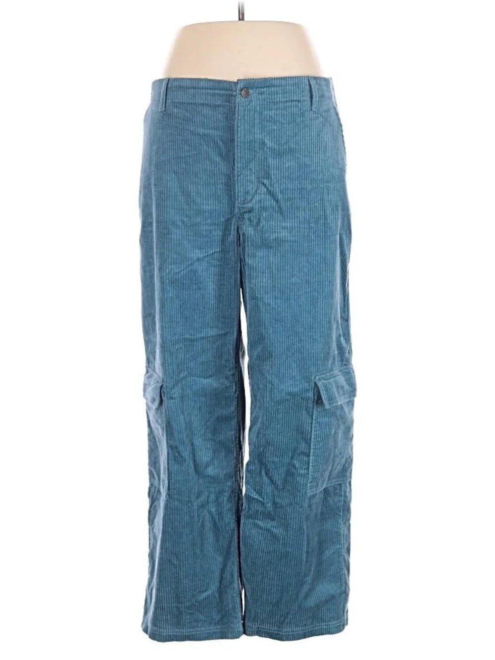 Lucy & Yak Phoenix Corduroy Cargo Trousers Bluestone W34 / UK 16 EUC Organic